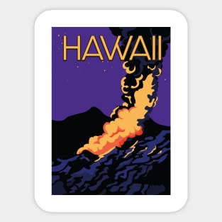 Hawaii vintage travel poster Sticker